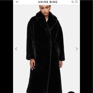 SASHA FAUX FUR COAT - BLACK